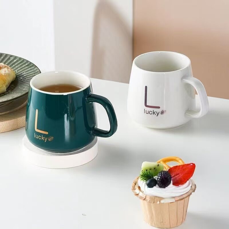 【刀姐薅羊毛】陶瓷马克杯咖啡杯高颜值带勺带盖礼盒装