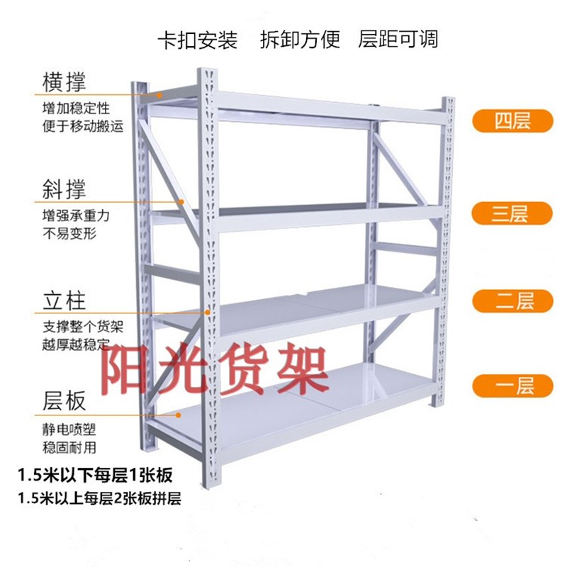 杭州货架包邮仓储阳台置物架多层展示架仓库服装店家用铁架子