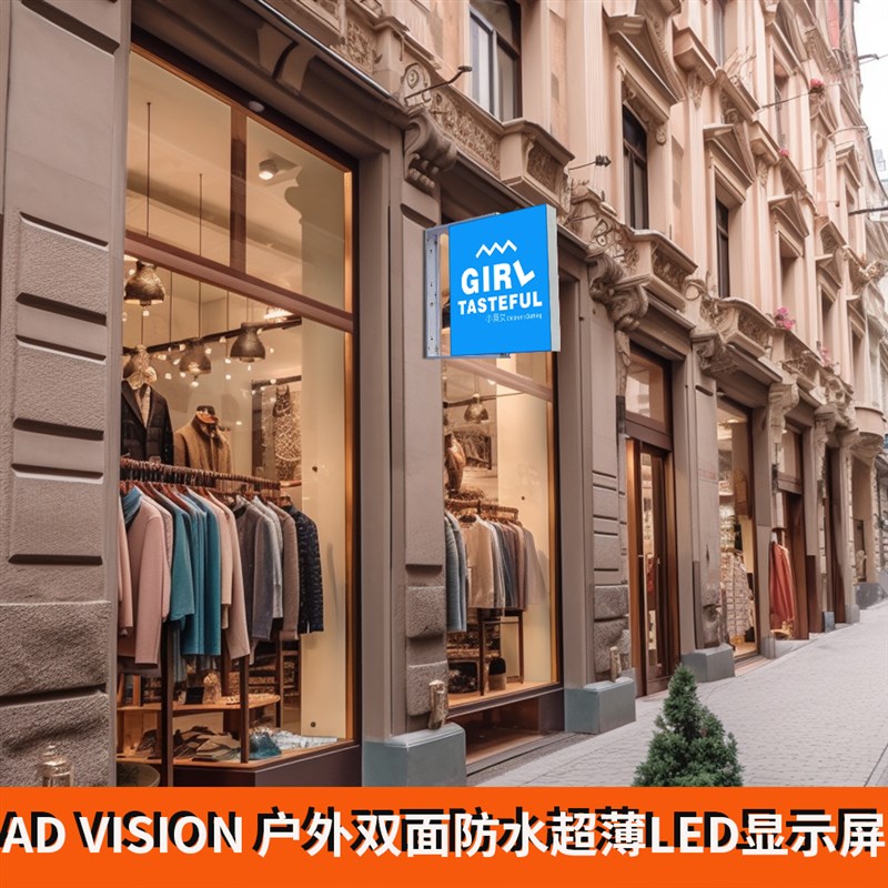 双面76mm厚P2.5P3.0户外防水广告招牌全彩LED显示屏电子牌LED屏幕