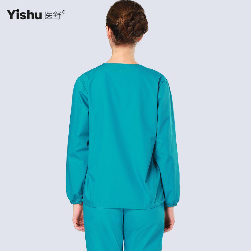 医舒纯棉手术服女短袖手术室工作服洗手衣手术服男分体套装护士服