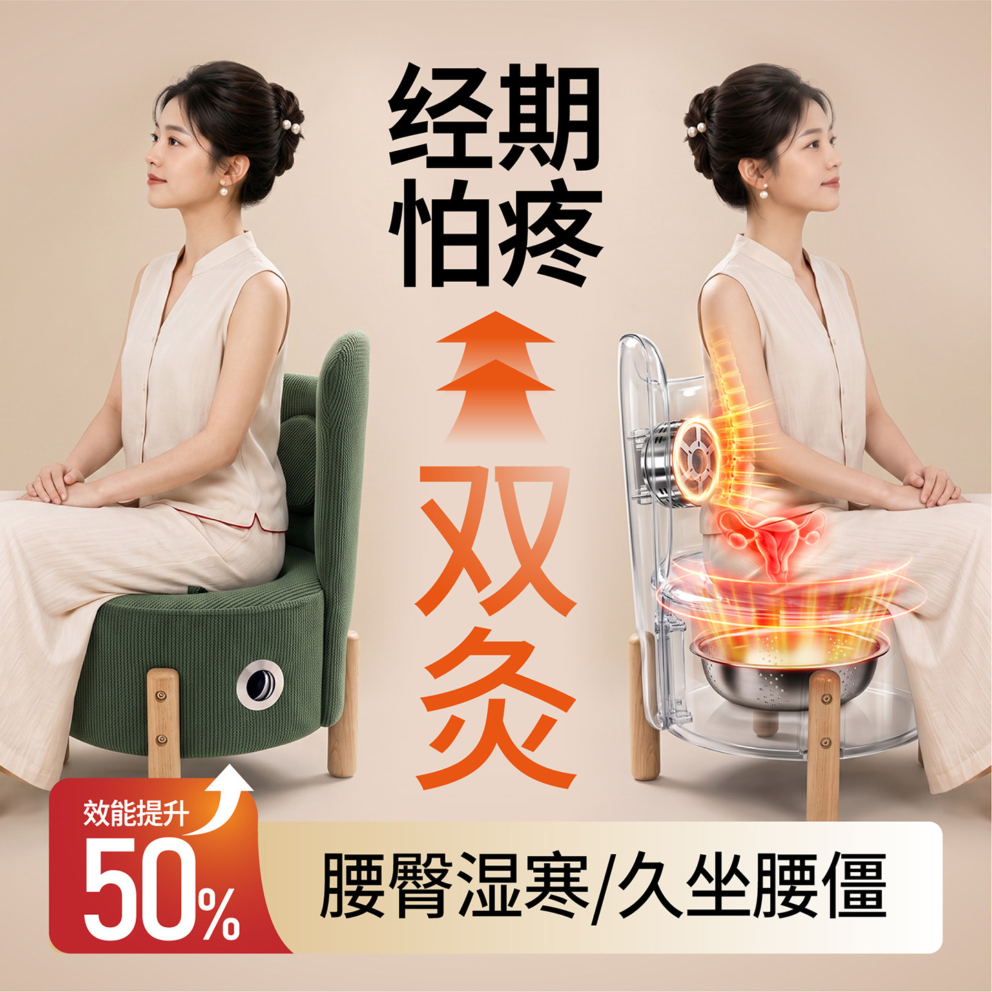 产后护理专用艾灸凳坐灸仪