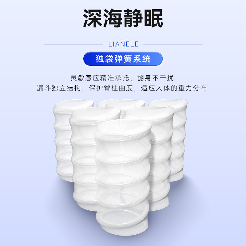 联乐席梦思袋装弹簧乳胶椰棕双人1米8大床软硬两用