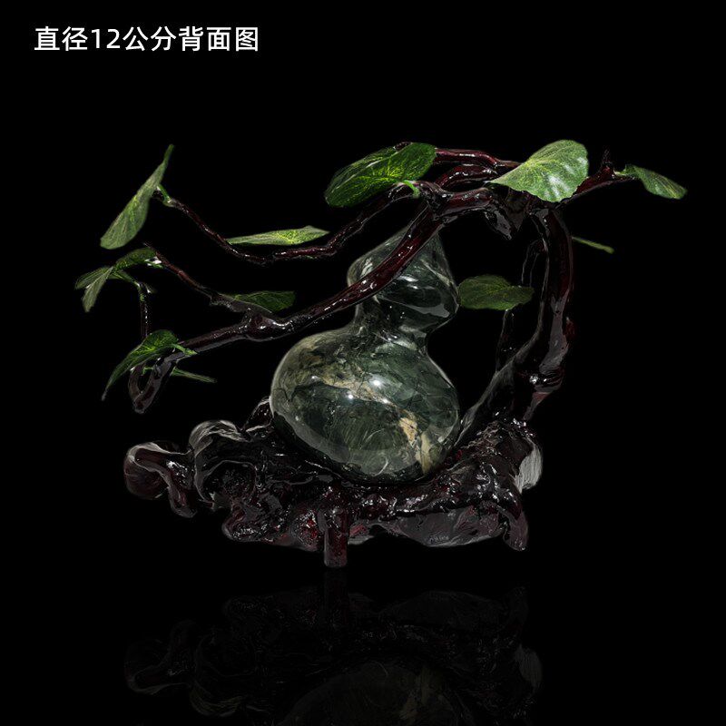 福建华安九龙壁玉石纯天然原石葫芦福禄客厅办公室玄关精品摆件
