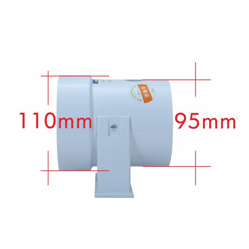 顶格100/110mm小型4寸管道风机静音排抽风排气扇 送抽风带止回阀