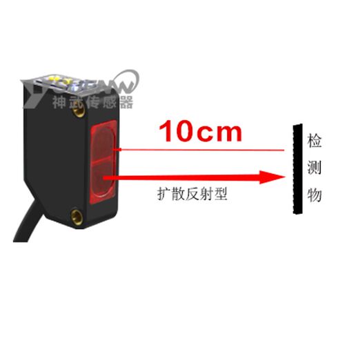 神武EW红色激光小光点型光电开关漫反射式传感器替E3Z-L61 CX-423