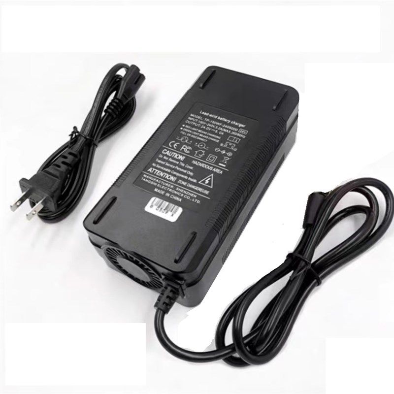 电动堆高机锂电池充电机12V24V48V智能充电器洗地扫地机观光巡逻