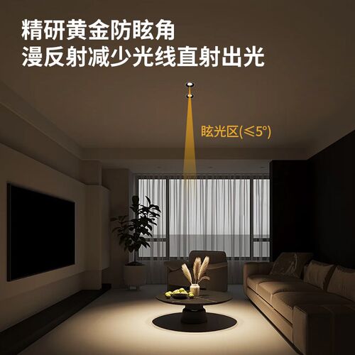 至御下照射灯嵌入式反出光深防眩家用客厅过道天花灯无主灯9550S