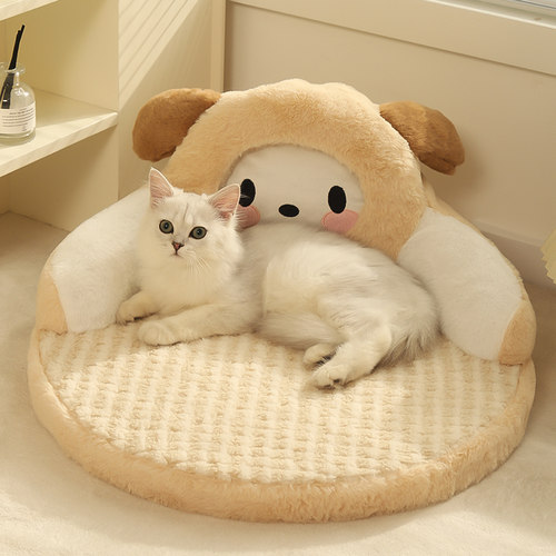 宠物猫窝猫咪绒垫舒适睡觉猫垫子泰国猫保暖冬季窝猫牀四季通用狗