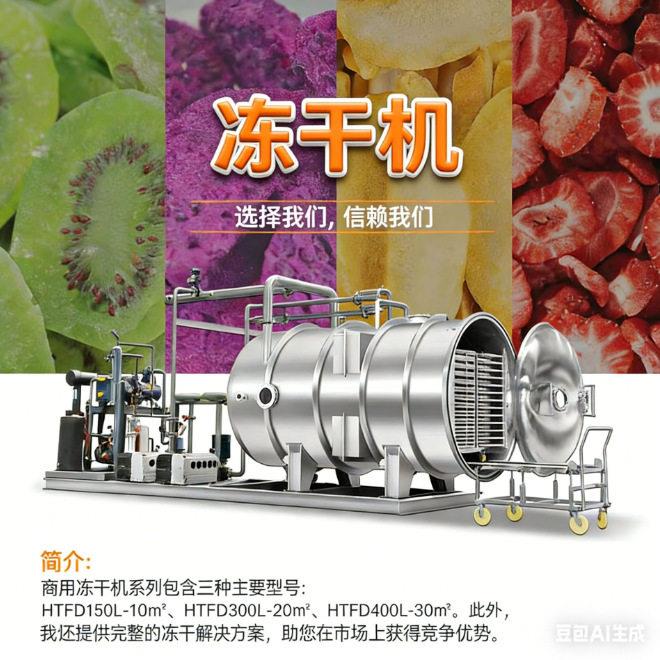 商用蔬菜水果奶粉真空冻干机大型饼干零食调味品低温冷冻干燥机