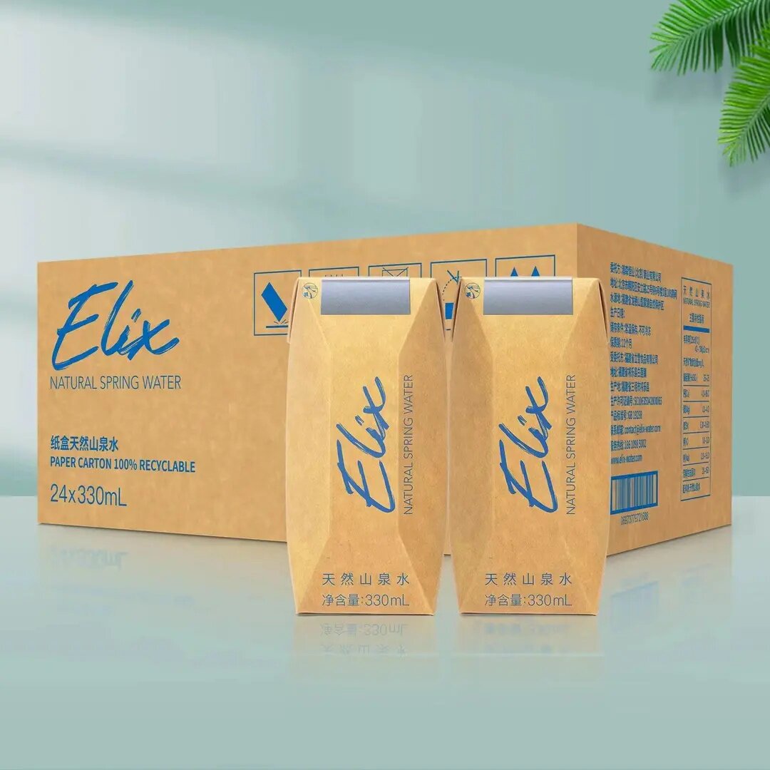 天然山泉水矿泉水纸盒酒店民宿商务会议接待用水 330ml*24瓶/箱