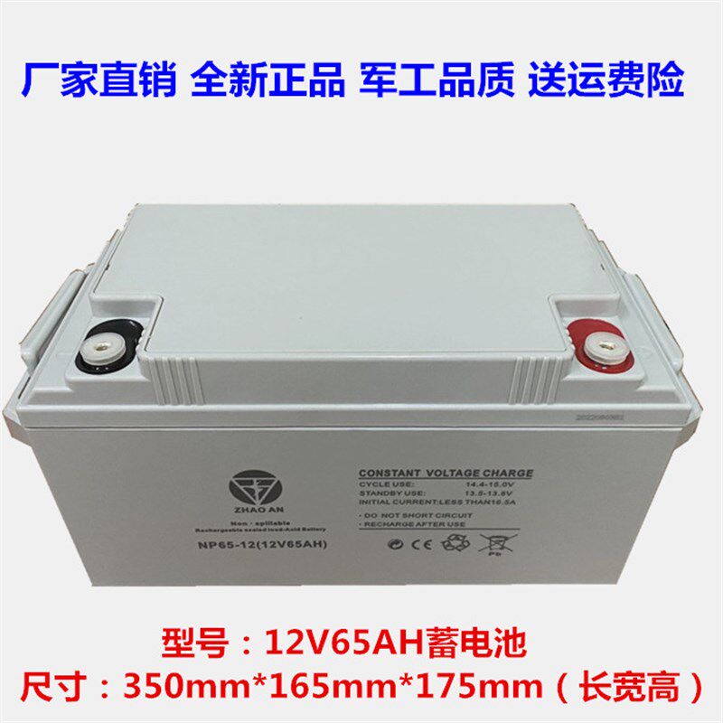 12V65A太阳能胶体蓄电池12V65AH直流 UPS电梯房消防报警主机电瓶