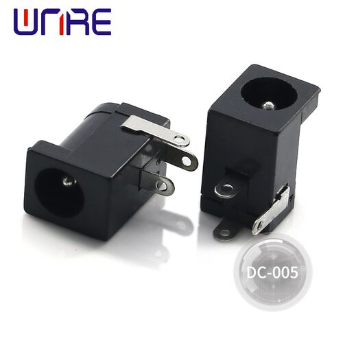电源插座DC-005圆铁针5525母座充电转接头游戏机充电母座连接器