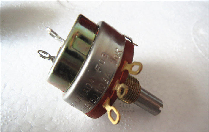 进口加拿大PEC RV4NBYSD103A 10K金脚带开关电位器 柄长22MMX6.3