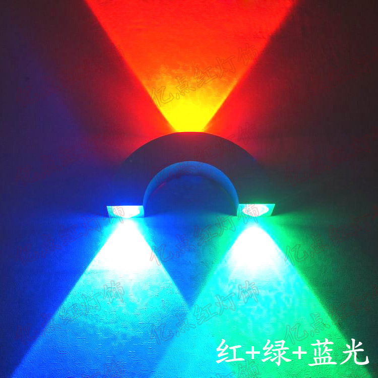 现代简约led壁灯 创意过道灯 个性酒吧射灯 ktv会所七彩装饰led灯
