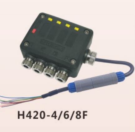 胜蓝SIRON防水接线盒H420-4/6/8F拖链线MINI传感器带LED显示灯