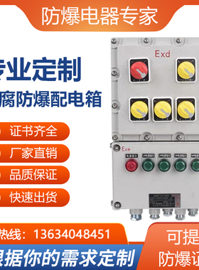 防爆配电箱不锈钢照明开关检修电源仪表控制柜专用防爆接线箱空箱