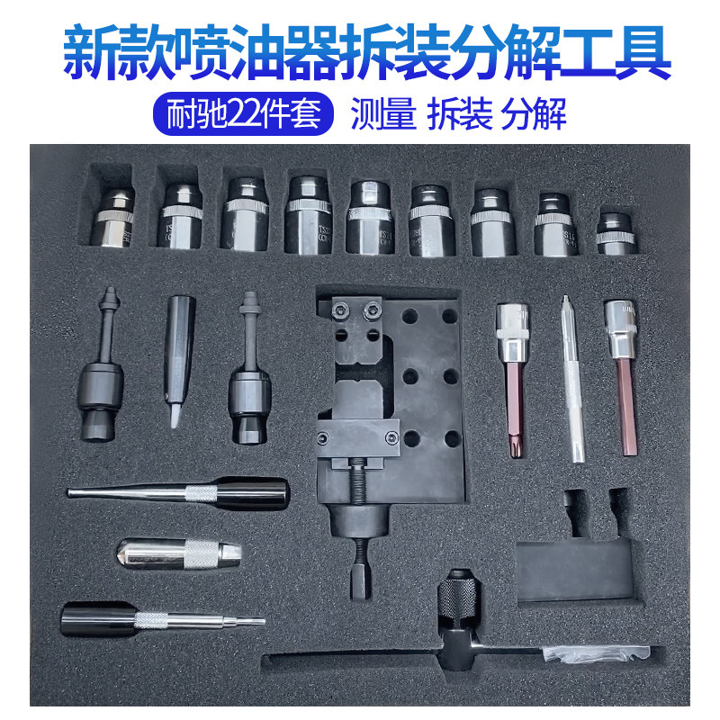 共轨喷油器维修拆装分解工具套装耐驰22件套柴油电喷油嘴维修工具