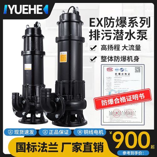 BWQ防爆潜水排污泵ex国标隔爆型潜污泵380V三相矿厂加油站集水坑