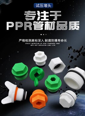 ppr外丝堵头4分20 6分25 1寸32内丝堵头外牙皮圈丝堵水管管件配件