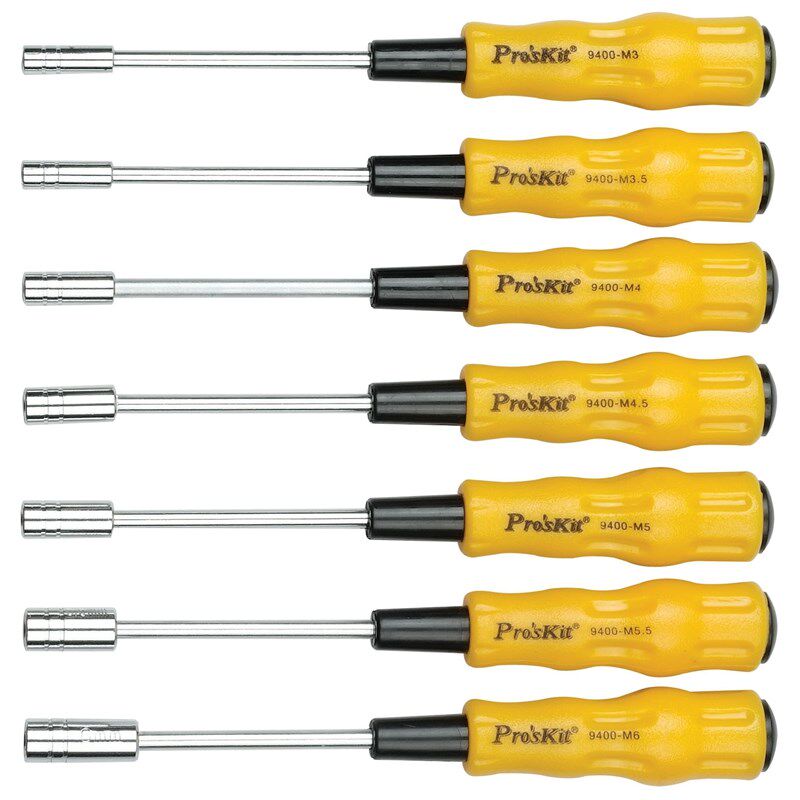 台湾宝工Proskit 1PK-9402 黄黑软柄套筒起子组 7件组 六角套筒