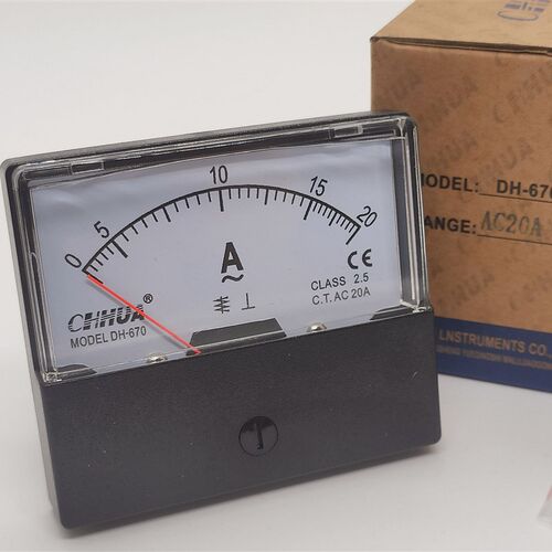 原装CHHUA华伟DH-670指针式机械电流表安培表电压表外尺寸60*70mm