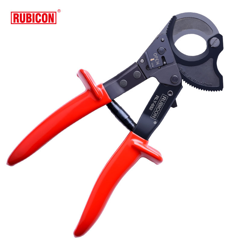 日本正品RUBICON罗宾汉 强力棘轮手动电缆剪 电工剪线钳RLY-032
