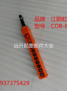 江阴虹桥MD双速按钮控制手柄 电动葫芦8钮按钮COB-64A防雨型按钮