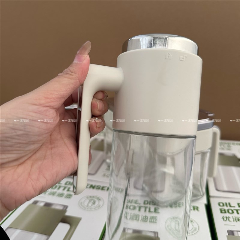 一诺厨房油壶家用不p挂油食品级玻璃大容量自动开合酱油醋调料瓶图片
