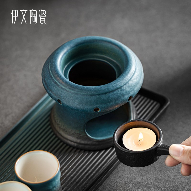 陶瓷功夫茶具套装复古温茶器暖茶炉蜡烛底座加热台保温家用煮茶壶