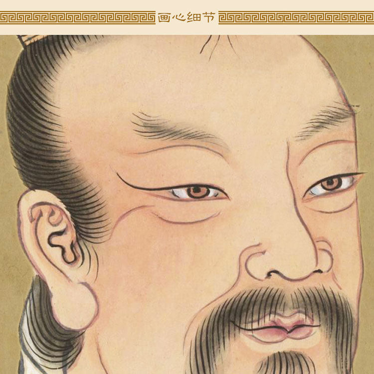 子契伊尹历史人物画像 后稷傅说肖像挂画 复古卷轴画装饰画可定制