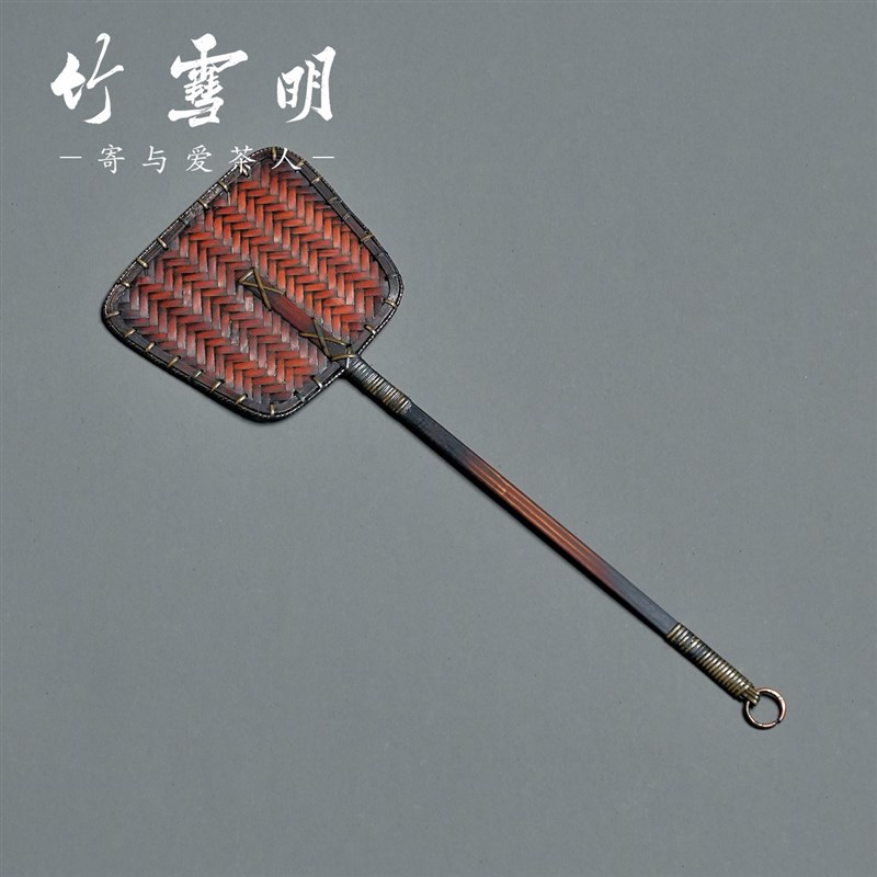 竹雪明中式手工竹编 凉炉扇炭炉碳炉迷你扇子煮茶风炉竹制茶炉扇