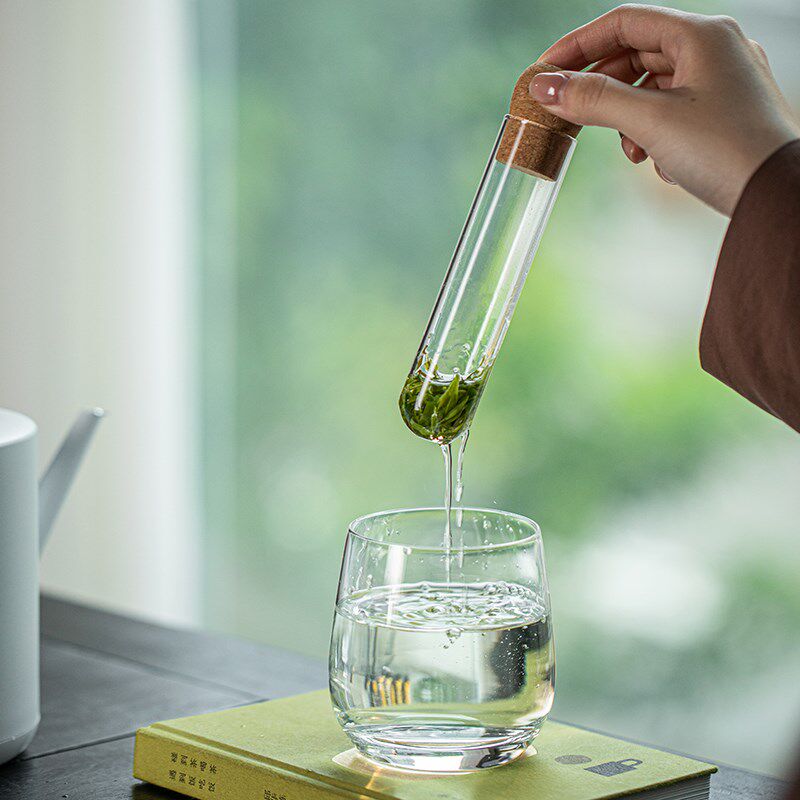 耐热玻璃试管茶漏茶滤茶隔泡茶神器茶水分离器茶叶过滤器茶具配件图片
