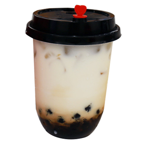 95口径阿华田网红奶茶杯污u形杯500奶茶杯子一次性带盖商用透明