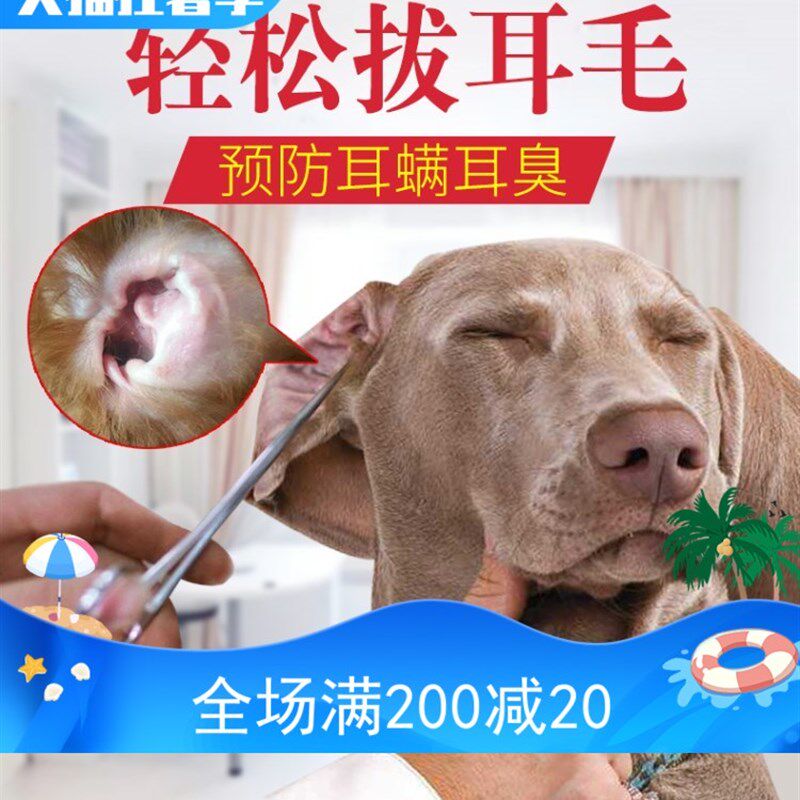 乐比不锈钢狗狗拔耳毛钳止血钳直头弯头手术钳血管钳宠物拔毛镊子