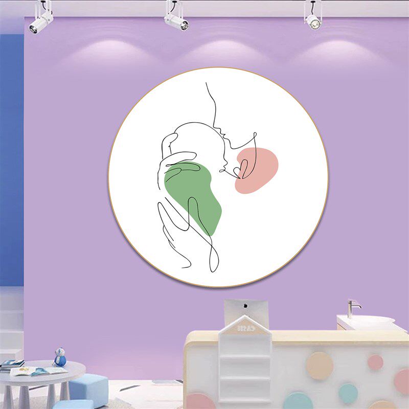 母婴室布置奶粉店墙面挂画月子中心产后装饰画创意小儿推拿壁画