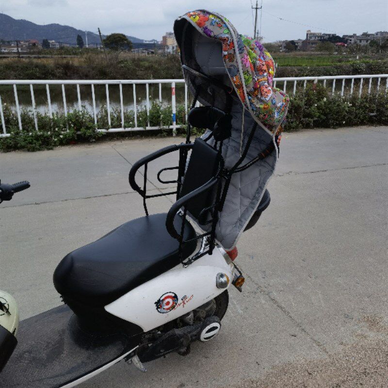 自行车电动车儿童坐椅后置座椅前开窗棉雨棚 加长(不包含座椅)