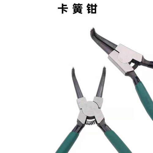 四合一卡簧钳挡圈钳外卡内卡弯头轴承用弹簧安装拆卸卡环黄钳工具