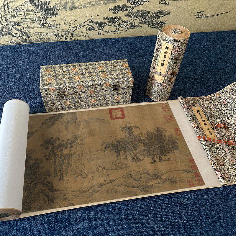 李唐 归去来兮图 名家工笔人物画芯装裱手卷学习临摹书房装饰画