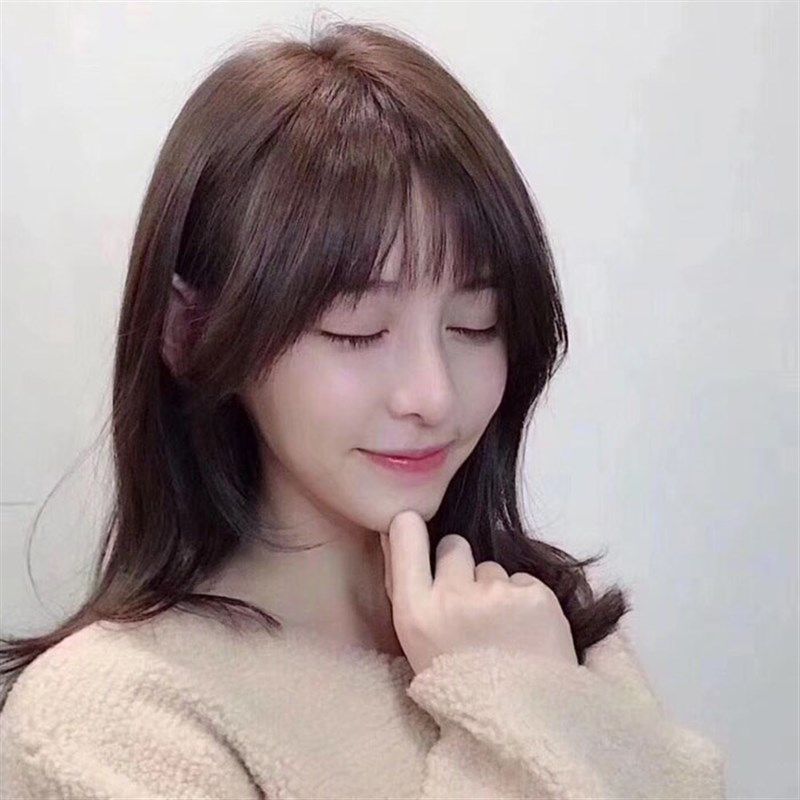 网红法式中分八字刘海假发片女真发空气刘海自然无痕超薄齐假刘海