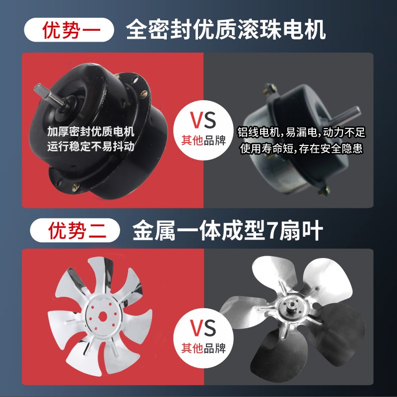 圆形管道抽风机大吸力抽油烟机排气扇厨房排风扇强力排风机换气扇
