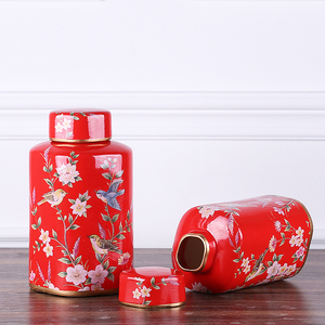 美式乡村陶瓷花瓶花艺摆件 家居样板间客厅餐桌花瓶器装饰品摆设