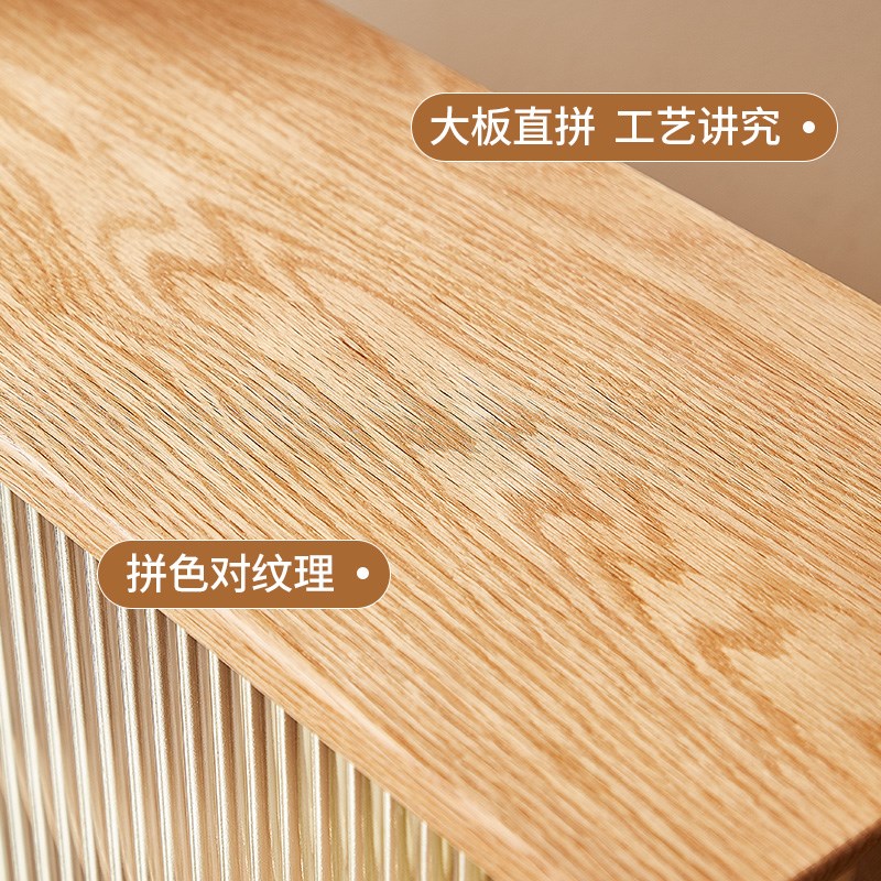 橡木桌面书架飘窗置物架樱桃木桌上收纳架矮柜黑胡桃格子柜小书柜