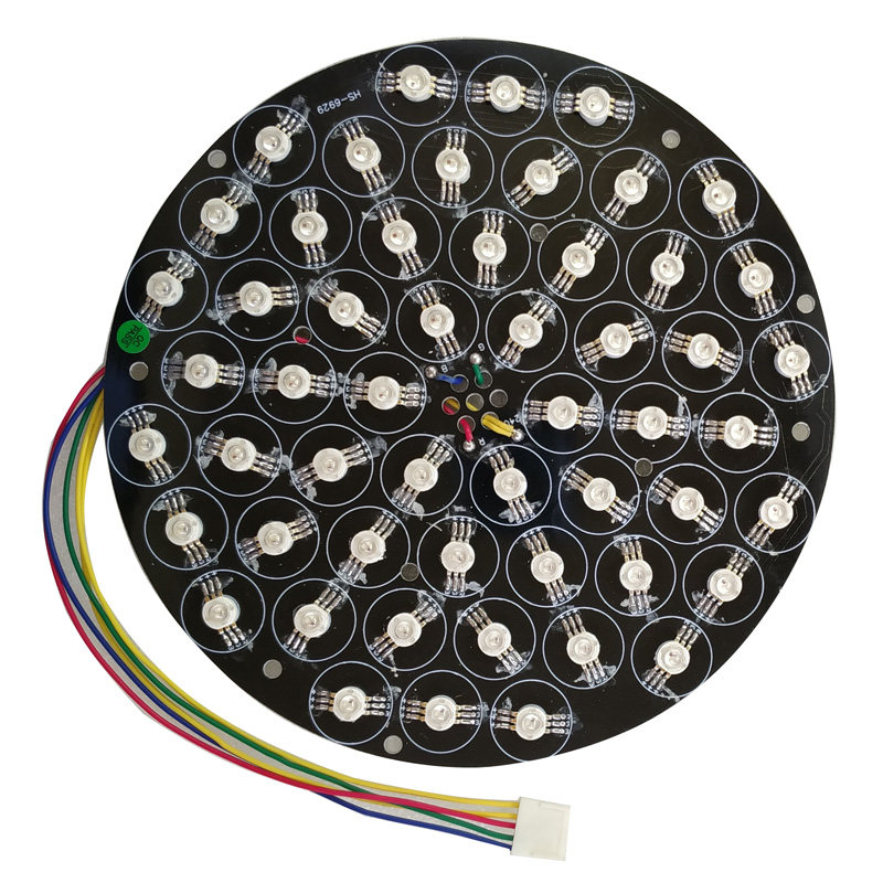 热销led54颗足3W 全彩3合1帕灯通用灯珠板焊好的舞台灯光配件