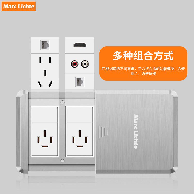 120型推拉式地插工业380V大功率16A三相四线带开关平推式地板插座