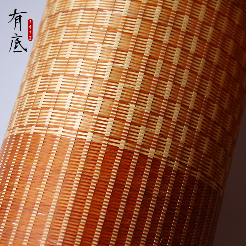 特色瓷胎竹编茶杯竹丝扣瓷保温杯热水壶不锈钢便携旅行大容量茶壶