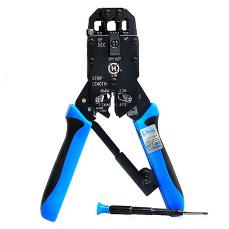 三堡SANBAO HT-2008AR 高档水晶头压剥剪工具 三用网钳