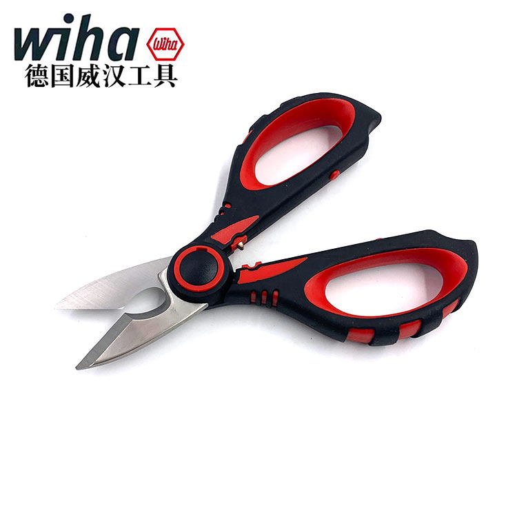 德国wiha威汉进口多功能电工剪 电缆剪刀线缆剪压线剪剥线剪41923