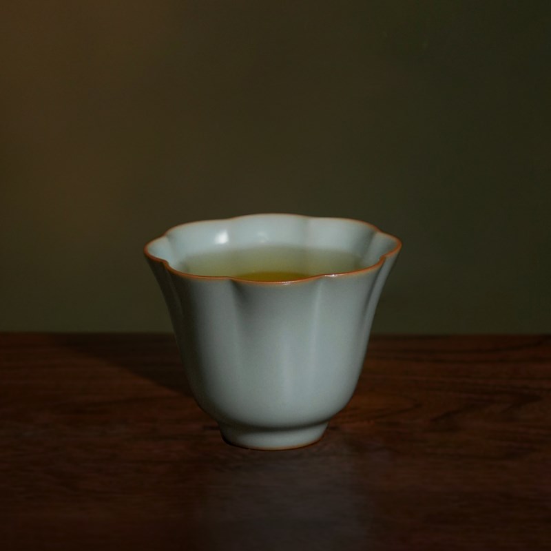 汝窑主人杯茶杯个人专用景德镇汝瓷陶瓷功夫茶具送礼青瓷落香杯