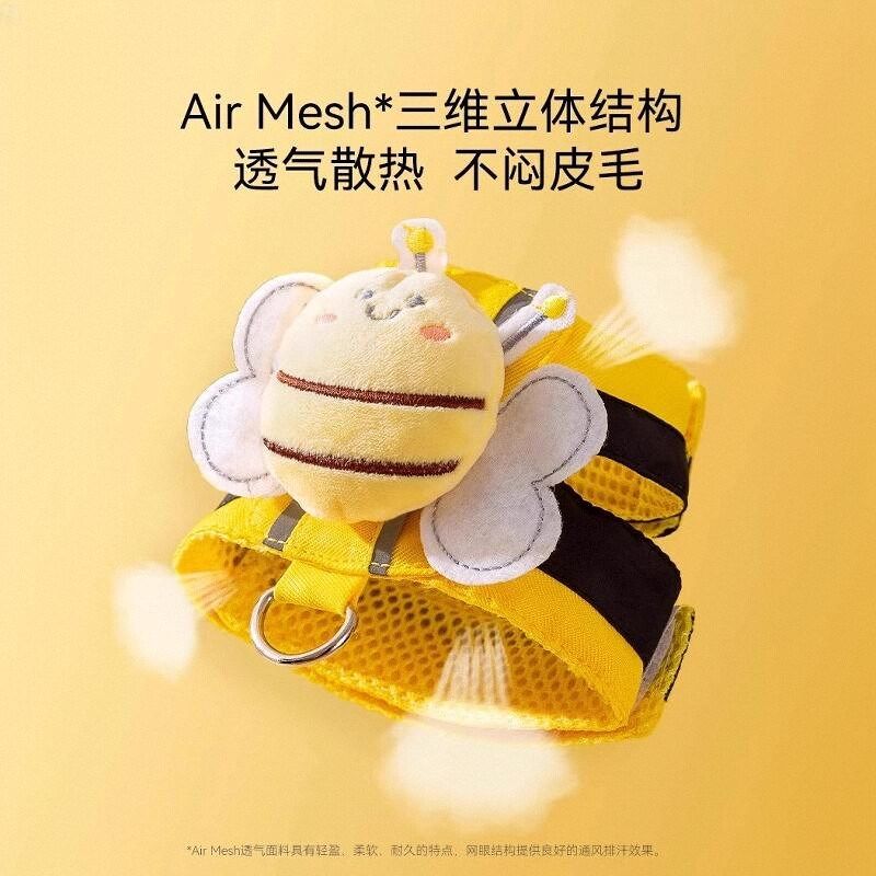 猫咪牵引绳防挣脱外出专用小猫遛猫神器工字型小奶猫宠物幼猫背带