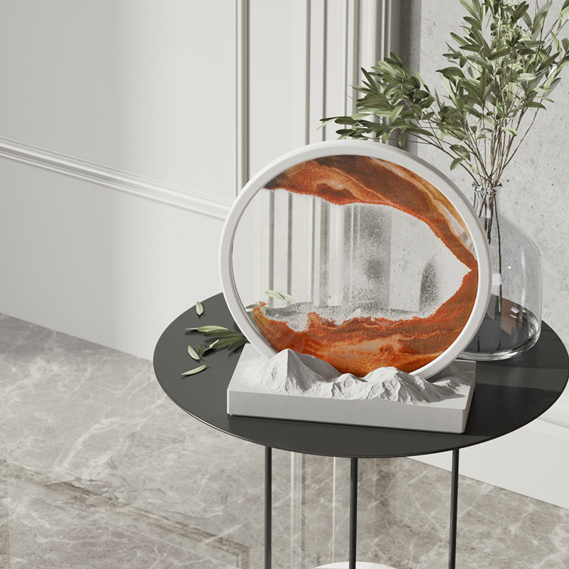 另一边水泥流沙画办公室桌面沙漏3d摆件客厅装饰品解压毕业礼物